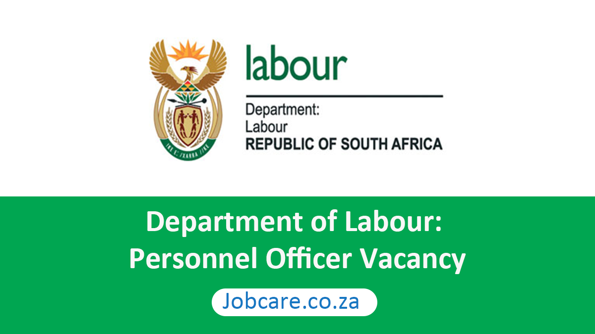 Department of Labour: Personnel Officer Vacancy