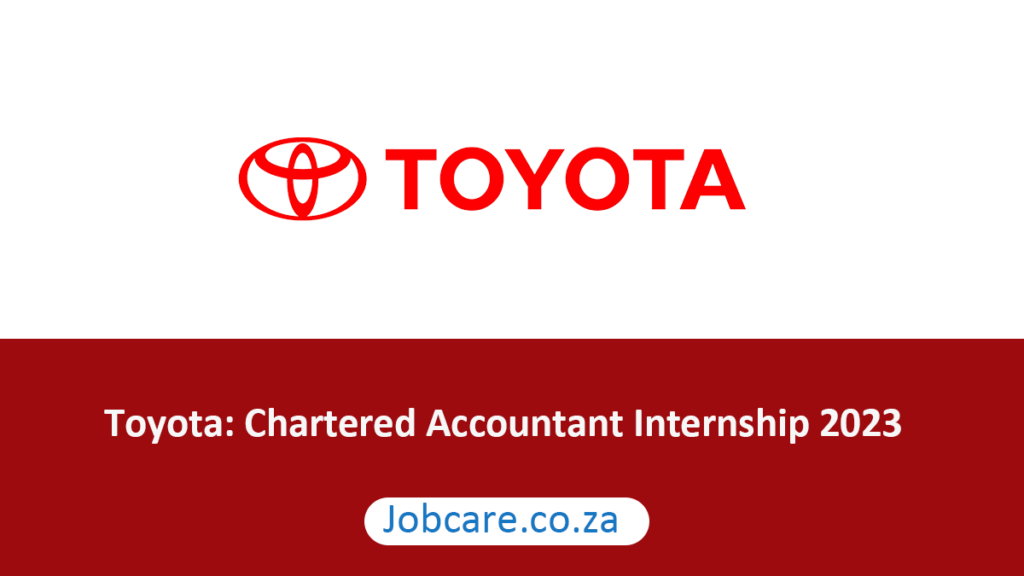 Toyota Chartered Accountant Internship 2023 Jobcare