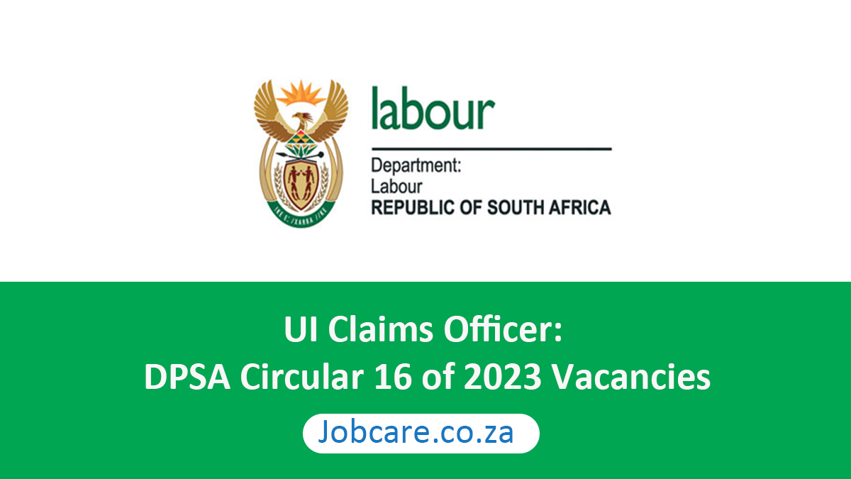 UI Claims Officer: DPSA Circular 16 of 2023 Vacancies