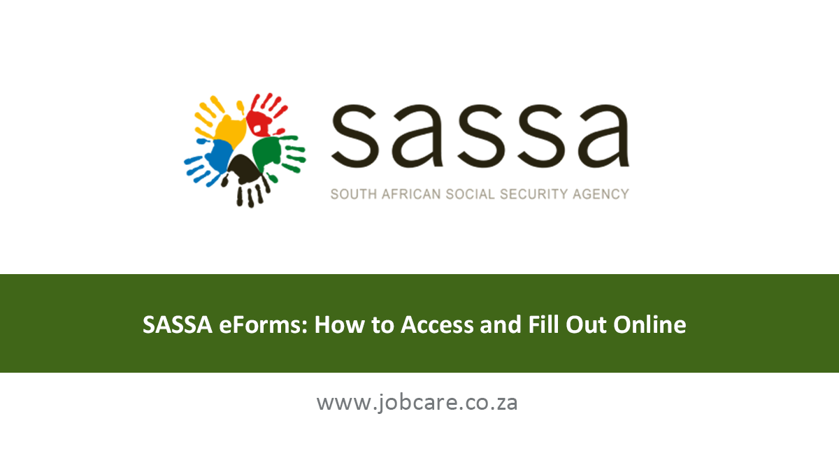 SASSA eForms: How to Access and Fill Out Online