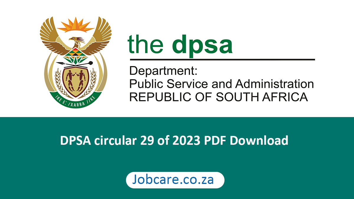 DPSA circular 29 of 2023 PDF Download Jobcare