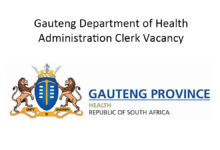 Gauteng Department of Health Administration Clerk Vacancy