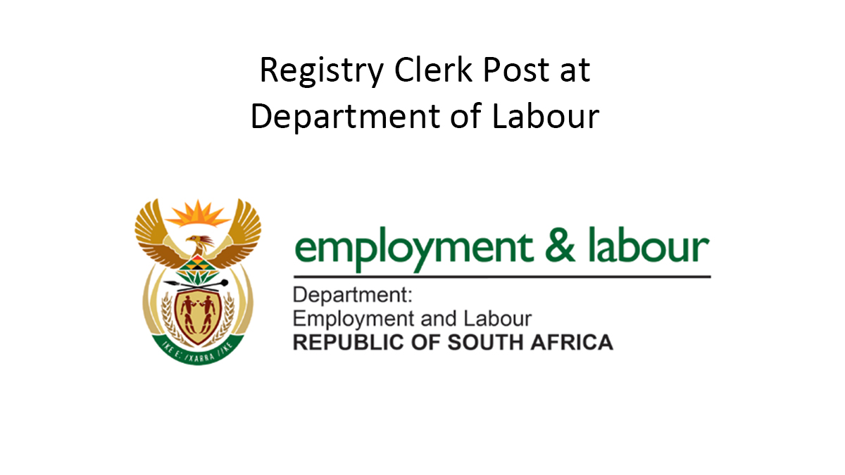 Registry Clerk Post at Department of Labour